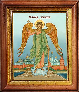 Икона Ангела Хранителя в киоте | Размер 13х16 см | 40200-5 (04001)