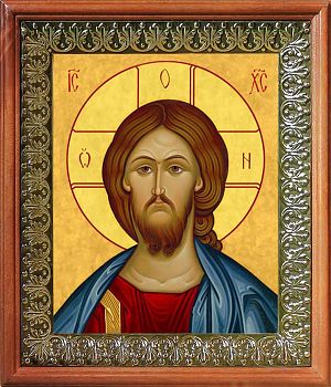Икона Спасителя 13х16 см в киоте | Купить для венчания | 42003-8 (01С2)
