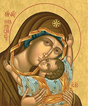 Икона Божией Матери "Кардиотисса", 03К1 - Купить полиграфическую икону на холсте