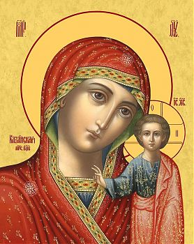 Икона Божией Матери "Казанская", 03К3, икона на холсте - новый каталог