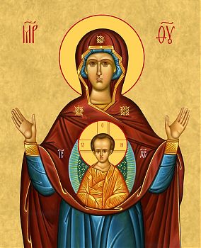 Икона Божией Матери "Знамение", 03З1 - Купить полиграфическую икону на холсте