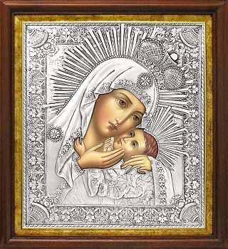 Икона Божией Матери "Корсунская" в посеребренной ризе (окладе), Р-94К