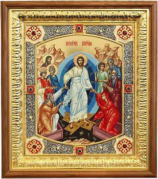 Икона "Воскресение Христово" в драгоценном окладе, 1214