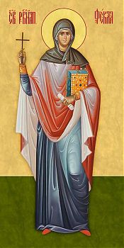 Икона святой Феклы Иконийской и Селевкийской, равноапостольной первомученицы, 13Ф1 - Купить полиграфическую икону на холсте