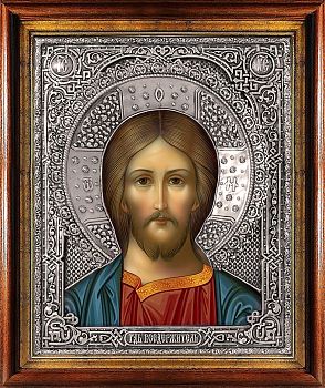 Господь Вседержитель в посеребренной ризе (окладе), Р-133К