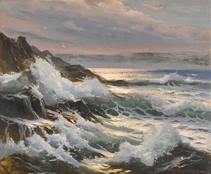 Константин Александрович Вещилов - Морской пейзаж, пейзаж - 170155
