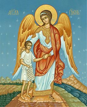 Икона Святого Ангела хранителя, 04А11 - Купить полиграфическую икону на холсте