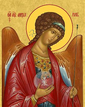 Икона Архангела Михаила, святого Архистратига, 04А16 - Купить полиграфическую икону на холсте