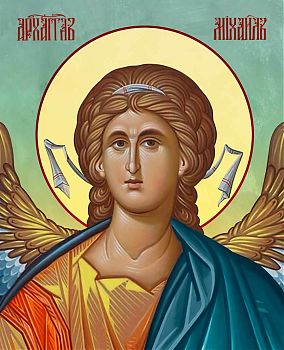 Икона Архангела Михаила, святого Архистратига, 04А3 - Купить полиграфическую икону на холсте