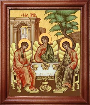 Икона Пресвятой Троицы в киоте | Размер 13х16 см | 42003-22 (02Т3)