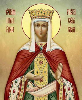 Икона святой Ангелины Сербской, преподобной королевы, 10А2 - Купить полиграфическую икону на холсте