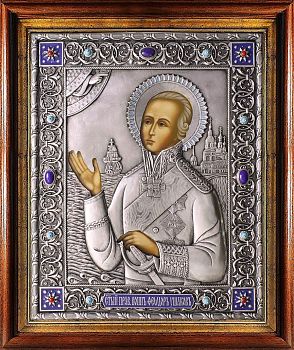 Феодор Ушаков, св. прав., в посеребренной ризе (окладе), Р-222.6К