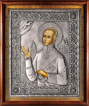 Феодор Ушаков, св. прав., в посеребренной ризе (окладе), Р-222К