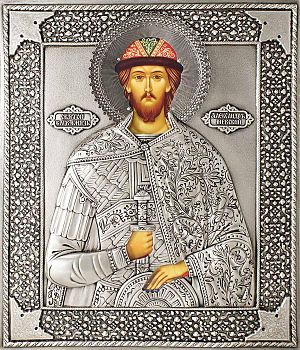 Князь Александр Невский в посеребренной ризе (окладе) | Р-242