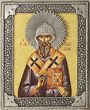 Универсальный посеребренный оклад (Икона СВЯТОГО СПИРИДОНА ТРИМИФУНТСКОГО), Р-58-УЛН (09С6)