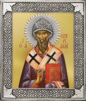 Универсальный посеребренный оклад (Икона СВЯТОГО СПИРИДОНА ТРИМИФУНТСКОГО), Р-209Н (09С6)