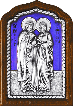 Купить православную икону - Петр и Феврония, свв. прпп. кнн., А139-3