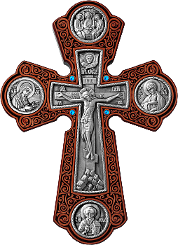 Крест настенный с круглыми вставками, 17142