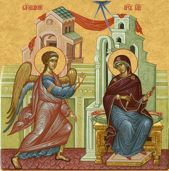 Благовещение Пресвятой Богородицы | Купить икону для праздничного чина иконостаса. Позиция 48