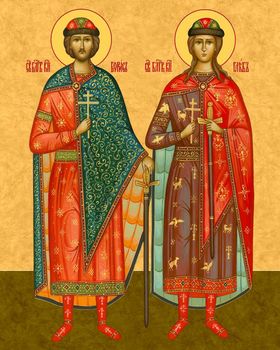 Святые благоверные Борис и Глеб | Купить икону для местного чина иконостаса. Позиция 82