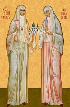Преподобномученицы Елисавета и Варвара | Купить икону для местного чина иконостаса. Позиция 154