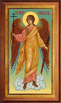 Икона ростовая Ангела Хранителя в киоте | Размер 10х20 см | 40202-5 (04021)