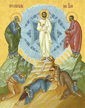 Икона Господа Иисуса Христа "Преображение Господне", 05П1 - Купить полиграфическую икону на холсте