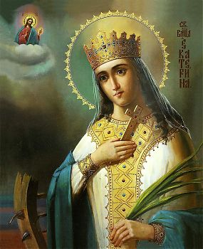 Икона "Екатерина", св. вмц., с золочением поталью. От производителя, 10014-УЛ