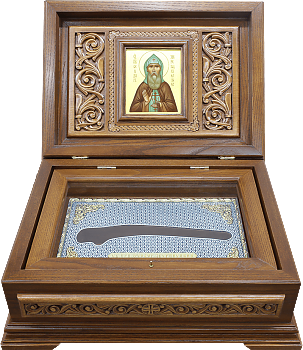 Купить мощевик настольный | Деревянный мощевик | Ларчик для мощей | Ковчег | Для частиц | Заказной